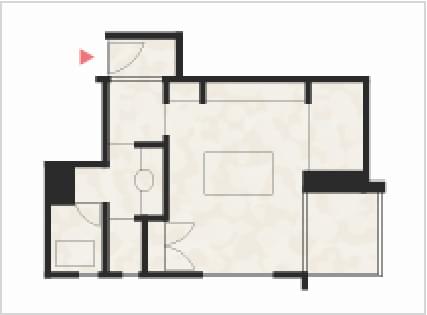 【角部屋】10畳広縁付｜北向観音と夜景を一望｜4～6階の間取り図